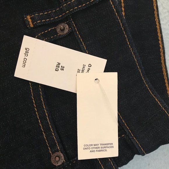 NWT GAP Mid Rise True Skinny Jeans Dark Wash size 25R - Picture 8 of 9